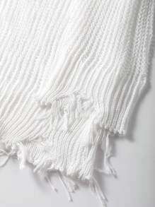 Manfinity Roghcode Plain Color Long Sleeve Sweater, Minimalist Fashion Suitable For Summer Long Sleeve Tops - Apricot - View 4