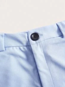 Comfortcana 大码女式口袋装饰浅蓝色针织喇叭裤