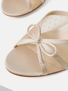 MOTF PREMIUM GIÀY CAO GÓT MŨI TRÒN CÓ GÓT LƯỚI NƠ TRANG TRÍ - Màu be - Xem 6