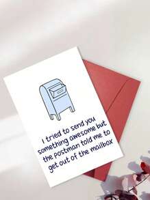 1pc Fun Birthday Card Suitable For Couple's Anniversary, Friends Friendship Blessing Card (Random Style & Color Envelope Included) - Multicolor - View 5