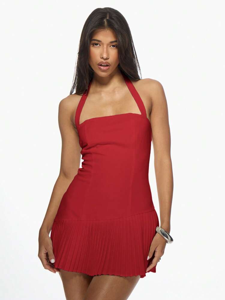 form fitting christmas dress Red Strapless Bodycon Dress With Faux Fur Trim