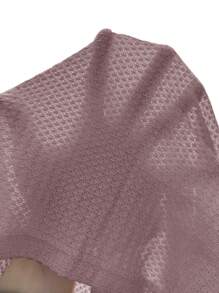 Manfinity RelaxMax Men's Casual Dusty Purple Long Sleeve T-Shirt With Keyhole Neckline And Drawstring Detail - Dusty Purple - View 7