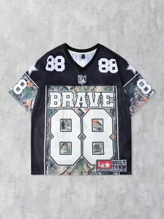 Prep T-shirt de sport à manches courtes pour hommes, patchwork en tissu maille, été