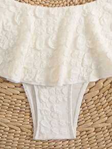 Swim Mod 2pcs/Set New Apricot Front-Tied Straps Casual Vacation Bikini Swimwear For Women - Apricot - View 6