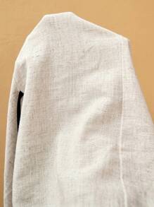 Elaquor Plus Size French Casual Minimalist Color Block Blouse