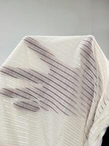 Florisole 女士 V 领镂空纹理盖袖度假 T 恤，休闲 - 杏色 - 查看 7