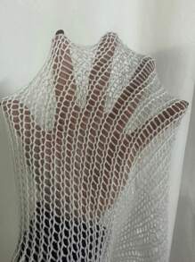 Manfinity Roghcode Plain Color Long Sleeve Sweater, Minimalist Fashion Suitable For Summer Long Sleeve Tops - Apricot - View 8