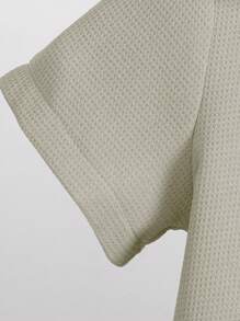 SHEIN Mirajuku Young Boys' Short Sleeve Top And Pants Set With Patches - Grey - View 7