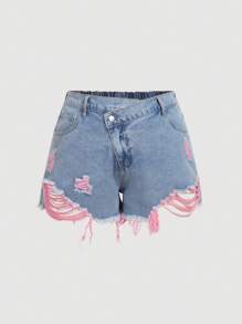 SHEIN MOD Plus Size Blue Denim Casual Fitted Shorts,Summer Outfits For Women,Cowgirl Outfits For Women,Going Out Shorts Women,Rave Outfits,Concert Outfit Women,Country Concert Outfit,Rave Outfits Festival,High Waisted Shorts,Flowy Shorts,Cruise Outfits Women,Airport Outfit For Women