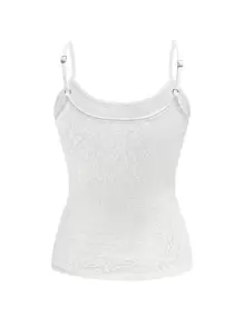 MISSGUIDED Rave Sheer Cami Top för sommar - Vitt - Visa 2