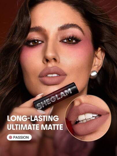 Dynamatte Boom Long-Lasting Matte Lipstick (Ember Rose Ver.)-Passion Valentines Nude Lipstick Lightweight Color Non-Transfer Creamy-Matte Lip Makeup Brand Beauty Makeup Face Paint Cosmetic For Women Girls Perfect For Fall Winter Ideal For Y2K Fancy Fashion Suitable For Birthday Christmas Present Party Ready Best Color