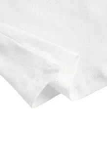 Women Letter Print Round Neck Short Sleeve Cropped T-Shirt - White - View 4