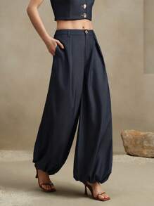 Anewsta New Design Loose Casual Wide Leg Palazzo Pants, Lightweight And Elegant, Suitable For Business, Commute And Vacation For Women