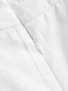 SHEIN MOD 白色休闲通勤商务优雅露背吊带连体裤 - 白色 - 查看 3