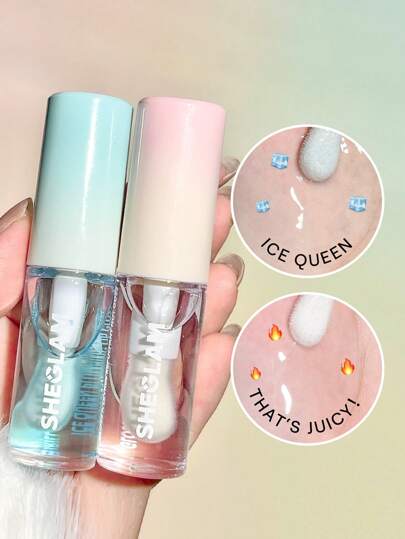 SHEGLAM Plump Addict Hot & Cold Gloss Duo 2 件/套 瞬間豐盈唇彩套裝 高光澤保濕豐唇彩套裝 撫平唇部細紋 薄荷醇配方唇彩油 閃購 唇彩 品牌 美容 化妝 化妝品 適合女性與女孩 完美搭配冬季春季 Y2K 時尚 流行 生日禮物 假期 派對準備就緒 最佳顏色