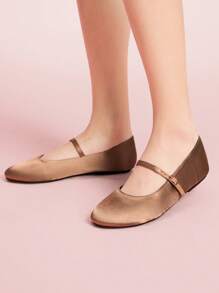 CUCCOO DOLLMOD Women's Casual Versatile Simple Champagne Flat Shoes - Champagne - View 3