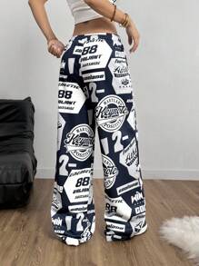 Coolane Women's Couple Costumes Date Night Valentine Day  I Love You Graphics Elastic Waistband Joggers Pants