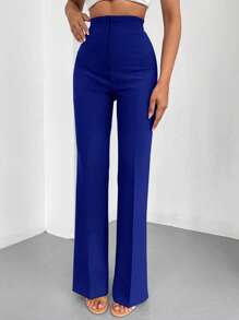 RueChic Pantalon Droit Taille Haute Pour Femmes