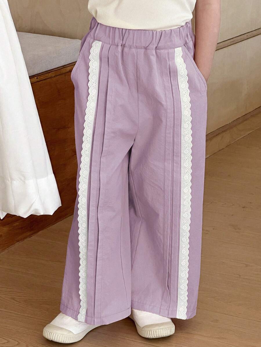 DAZY Girls' Long Pants, Autumn Young Girl Clothes - Purple - View 1