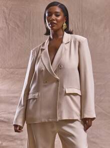 MUSERA Blazer de lino con diseño de mármol y botones, manga larga, talla grande, solo para primavera y verano. Elegante y apropiado para vacaciones, bodas, negocios casuales, graduación, eventos formales, brunch, Ibiza, días festivos.