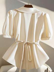 SHEIN CURVE+ Plus-Size Woven Elegant Holiday Summer Shirt