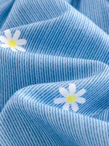 Cozy Pixies Baby Girl Floral Print Sleeveless Cinched Waist Dress