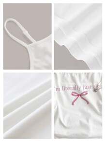 CovetEZ Camiseta de tirantes suave y cómoda de 95% algodón "Soy literalmente solo una chica", adecuada para primavera y verano - Blanco - Ver 5