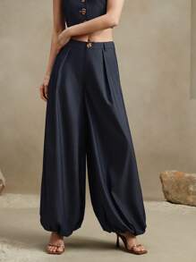 Anewsta New Design Loose Casual Wide Leg Palazzo Pants, Lightweight And Elegant, Suitable For Business, Commute And Vacation For Women