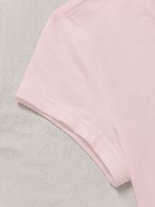 INAWLY Plus Size Damska koszulka z nadrukiem w litery i truskawki, okrągły dekolt, krótki rękaw, casual, na lato