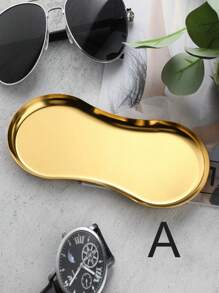 Cirelle 1pc Stainless Steel Modern Minimalist Elegant Jewelry Tray Organizer, Room Decor - Multicolor - View 3