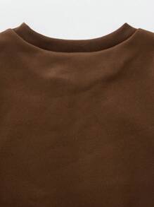 3pcs/Set Teen Boy Casual Loose Letter Print Round Neck Long Sleeve Sweatshirt, Autumn