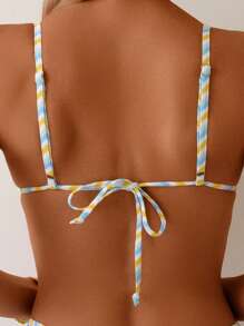 Swim Vcay Women's Spring/Summer Beach Random Print Cute Casual High Cut Pants Bikini Set - Multicolor - View 6