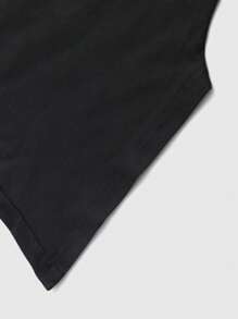 ROMWE MEN Street Life Men's Angel Batwing Sleeve Printed Short Sleeve T-Shirt, Suitable For Everyday Wear, Spring/Summer, Halloween - Black - View 4