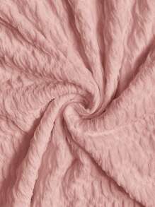 SHEIN 2 件套孕妇度假休闲纯色抽绳背心和裙子套装 - 粉色 - 查看 7