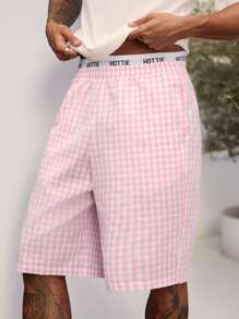 Manfinity Unisex Pantaloni scurți unisex casual, țesătură simplă, jacquard, cu talie elastică, cu talie medie, potriviti pentru purtarea de zi cu zi