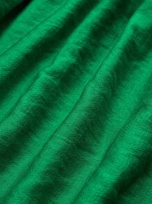 SOLERSUN Women's Fashion Solid Color Elegant Casual Simple Daily Wear Ruched Sleeveless Shirt Fall Outfits Winter Clothing Casual Daily Wear Women Blouses - Green - View 8