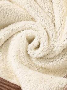 SHEIN YOUNG BOY 超厚保暖連帽開襟羊毛衫，適合寒冬外出 - 黑色 - 查看 7