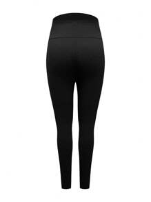 Modmama 2 Pcs Maternity Solid Elastic Waist Leggings, Autumn/Winter Tight Skinny Pants