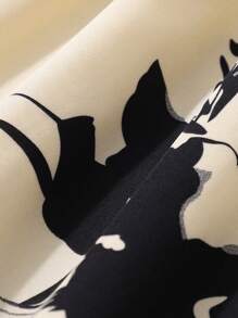 SHEIN Girl's Casual Print Pattern Cinched Waist Long Dress, Suitable For Everyday Wear And Commuting - Multicolor - View 7