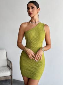 Firerie Elegantes, romantisches Valentinstag sexy schulterfreies rückenfreies texturiertes einfarbiges grünes Minikleid, geeignet für Frühling/Sommer, St. Patrick's Day, Urlaub, chic & verführerisch