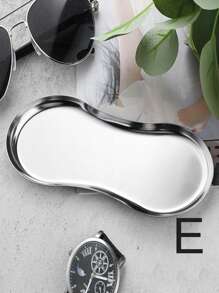 Cirelle 1pc Stainless Steel Modern Minimalist Elegant Jewelry Tray Organizer, Room Decor - Multicolor - View 5