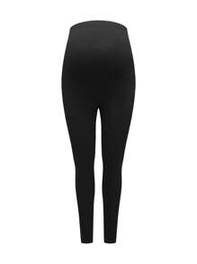 Modmama 2 Pcs Maternity Solid Elastic Waist Leggings, Autumn/Winter Tight Skinny Pants