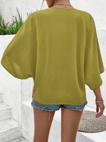 Breezaya Women'S V-Neck Batwing Sleeve Blouse Women Shirt