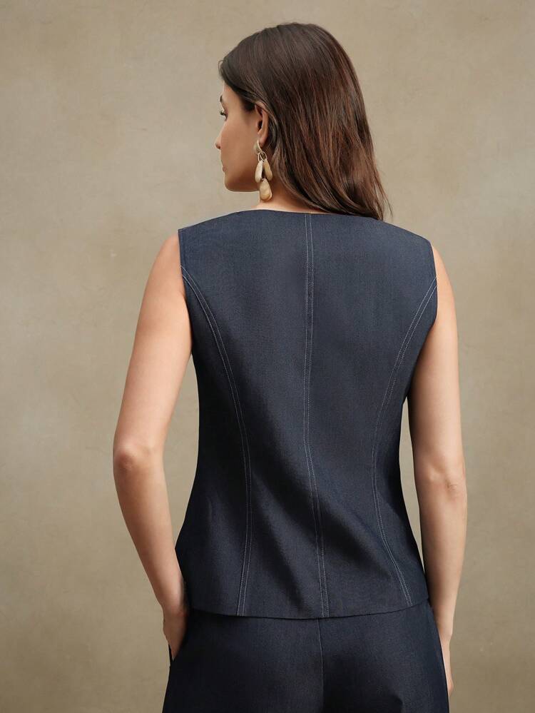 Spring/Summer New Fashion Vintage Casual Suit Vest For Women, Business Casual