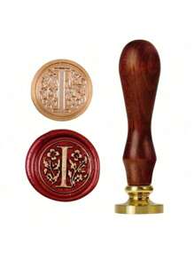 1 Pc Letter A-Z Wax Seal Stamp With Wooden Handle, Student Personalized Hand Account Wax Seal Paint Copper Head, Seal Wax Stamp Letter Paper Envelope Gift Invitation Card Sticker Hand Account Seal