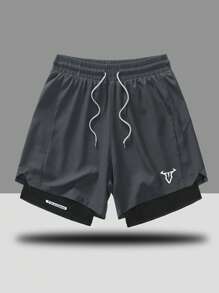 Manfinity Running Men's Casual Minimalist Sports Shorts, Suitable For Summer