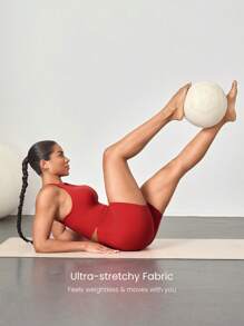 Women Sports Shorts - Fiery Red - Xem 6