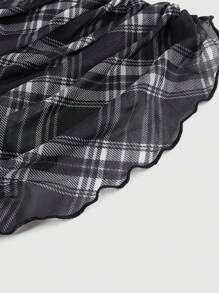 ROMWE J-Fashion Women's Fashionable Plaid Bandeau Top, Summer