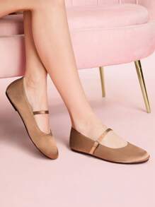 CUCCOO DOLLMOD Women's Casual Versatile Simple Champagne Flat Shoes - Champagne - View 4