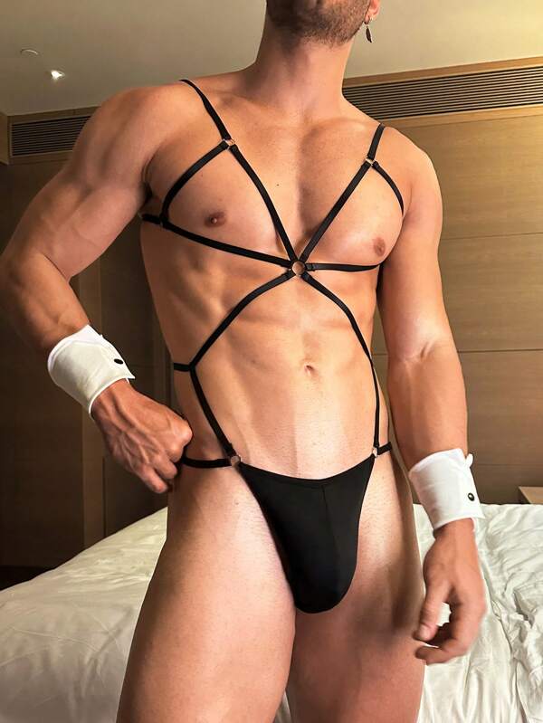 DrisQ Men's Circular Connecting Cosplay Jumpsuit With 2 Sleeves Cuffs